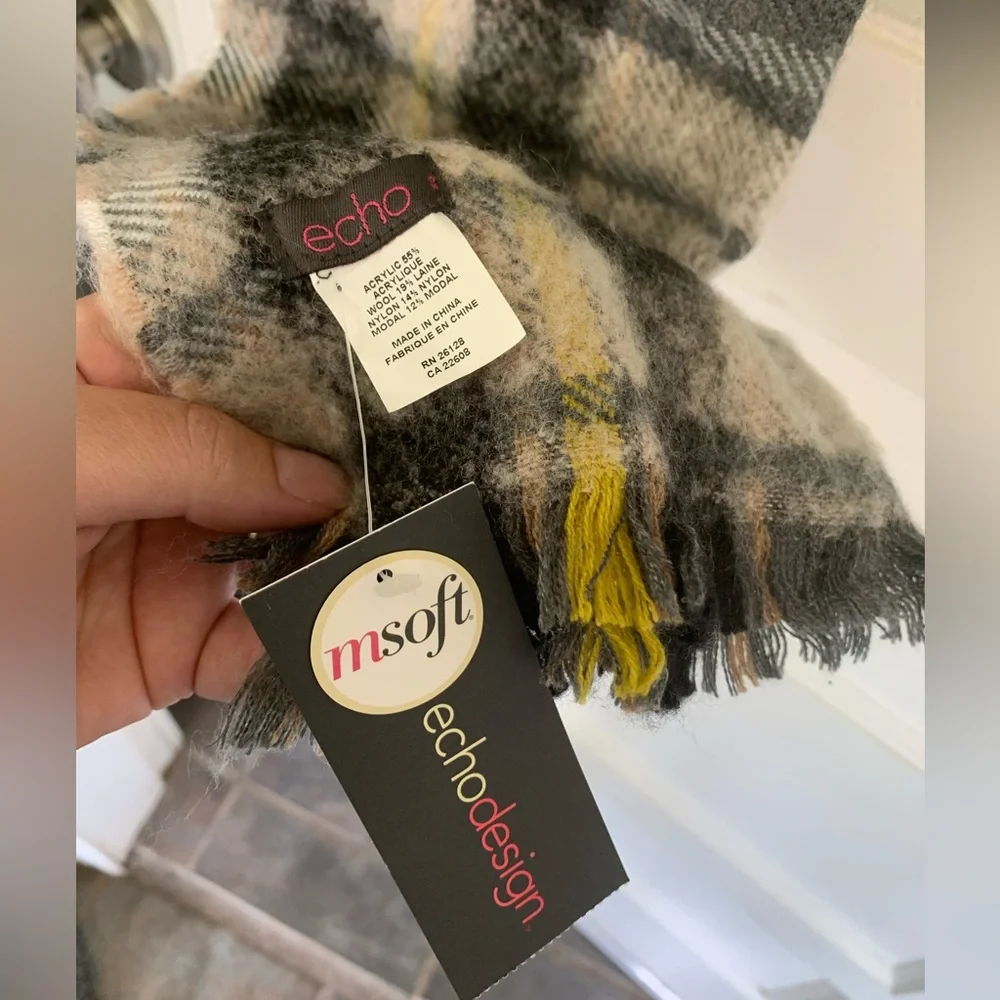 Echo Design plaid scarf